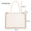 Hand-Painted Muji Jute Burlap Tote Bag for Christmas