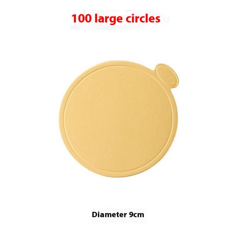100pcs/set Cake Base Boards Paper Board Shape Dessert Tray Golden Mousse Mat Bottom Foam Christmas Cake Decoration Tools