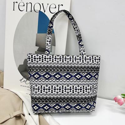 New Canvas Large-capacity Shoulder Women's Bag Printed Handbag Bag Literary Canvas Bag