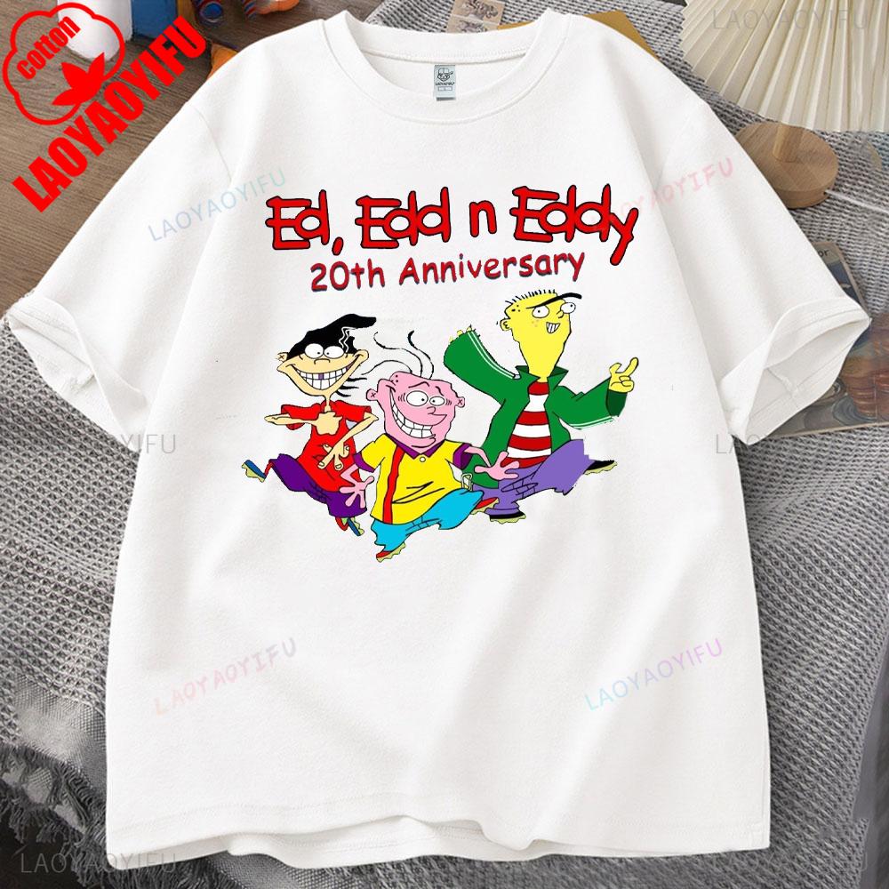 Ed,Edd N Eddy Man T Shirt Ed,Edd N Eddy Printed T-shirt Tops Hip-hop Novelty Trend Simple Style for Outdoor Enthusiasts