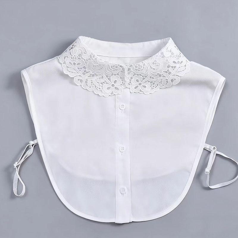 Perfect Match Female Necklace Embroidered Shirt Detachable Collars For Womens Removable Sweater Blouse Fake Collar Ties Girls Fuax Cols