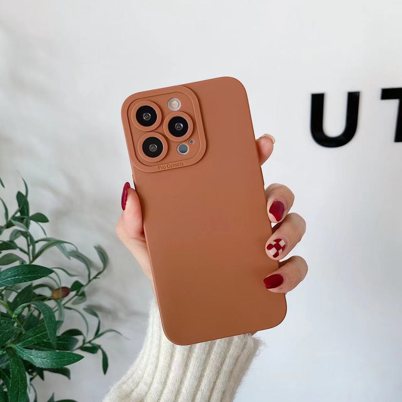 

Подходит для Apple 16promax Чехол для телефона «Ангельский глаз» с тонким отверстием 14pro Полное покрытие 13/12 Однотонный материал ТПУ X iphone7p/8p