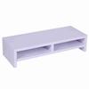 Desktop Monitor Stand LCD TV Laptop Rack Computer Screen Riser Shelf Office Desk Purplish White