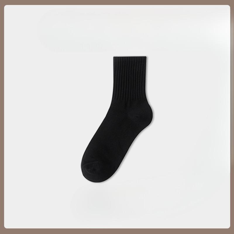 Female Spring and Autumn Pure Cotton Boneless Deodorant Anti Pilling Moon Son Tube Pile Socks