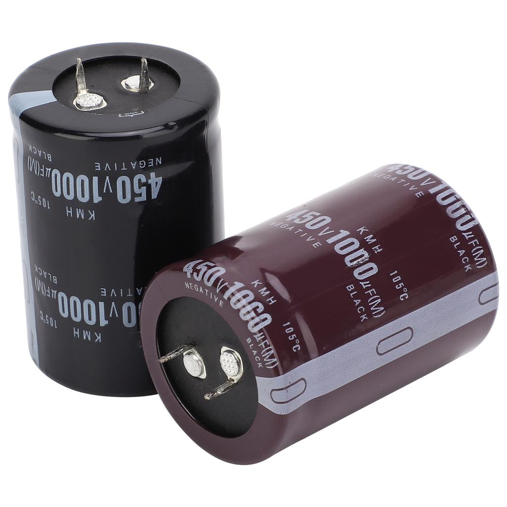 2Pcs Electrolytic Capacitor Aluminium Cylindrical Shape Component 105 Celsius  35x50mm 1000microfarad 450V