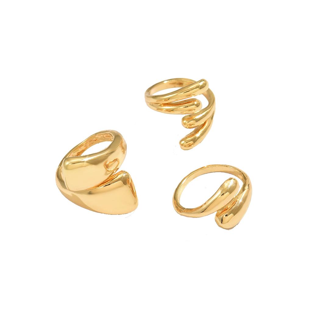 2025 new style jewelry, versatile ins metal geometric design ring, open index finger ring for women