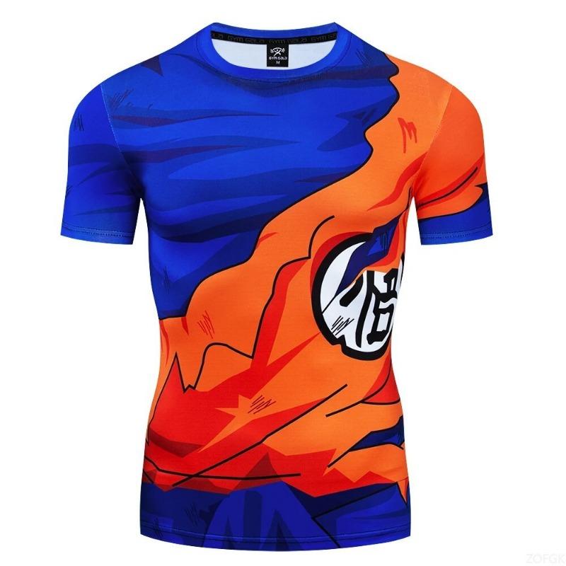 3D Goku T-shirt Men's Summer Fitness Top Taekwondo Bjj Gym Rashguard Mma Boxing Goku T-shirt Men's Sports Shirt Muay Thai