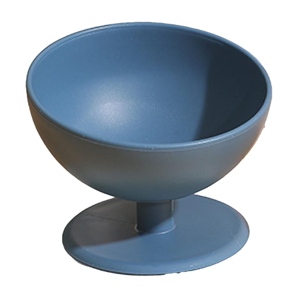 Pet Bowl Tilted Large Capacity Neck Protection Anti Overturning Kitty Bowl for Food Water Dog Cat Blue