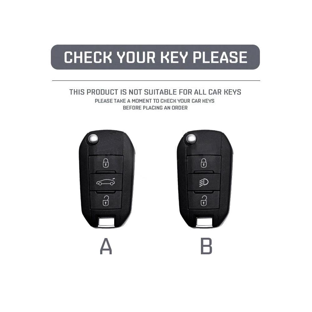 Abs Car Flip Key Case Cover Shell For Peugeot 208 308 408 508 2008 3008 4008 5008 For Citroen C3 C4 Cactus C6 C8 Accessories