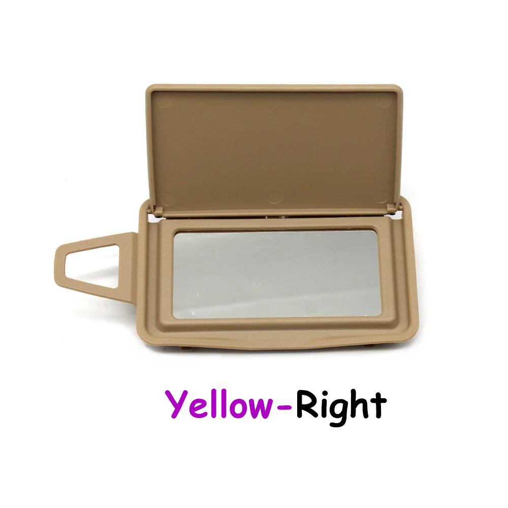 W211 Car Sunshade Sun Visor Glass Cover Makeup Mirror Holder Panel Cover For Mercedes Benz E Class 2003-2006 E230 E280 E300 E320 Yellow-Right