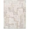 Modern Soft Beige Geometric Embossed Rug 160x230