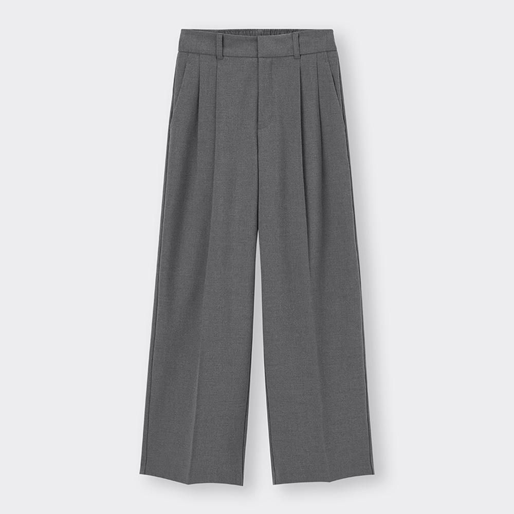 GU by Uniqlo Tuck Wide Pants  Standard Length 70.0 To 74.0 Cm 