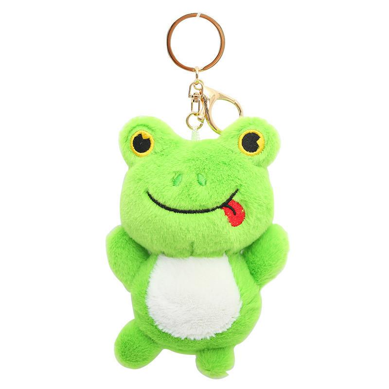 Adorable Cartoon Frog Plush Bag Charm Soft Froggy Keychain Perfect For Kids