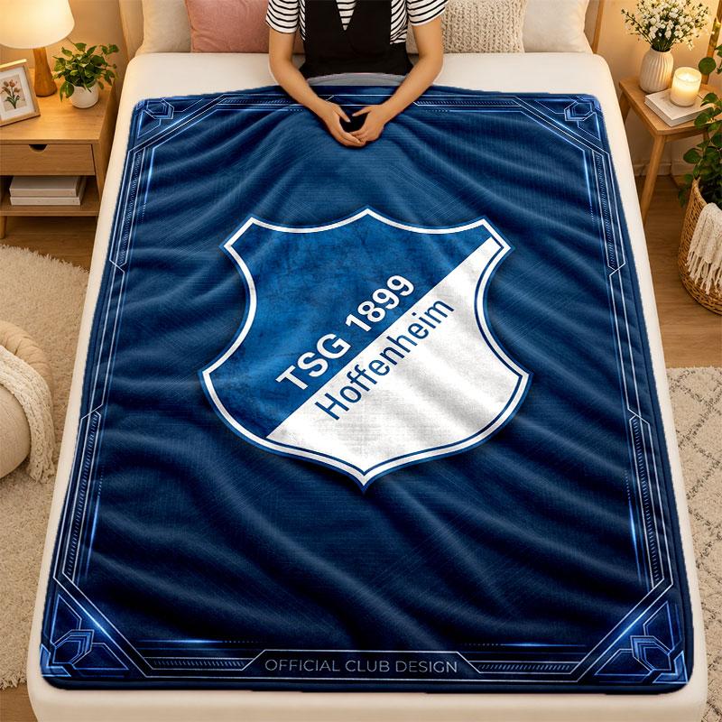 Couverture en Flanelle TSG Hoffenheim FC Couverture Douce et Chaude pour Canapé Lit Intérieur Salon