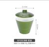 Plastic Imitation Bamboo Dining Plate Bamboo Tube Plate with Lid Green Dessert Plates Dim Sum Dish Serving Plates Fruit Bowl