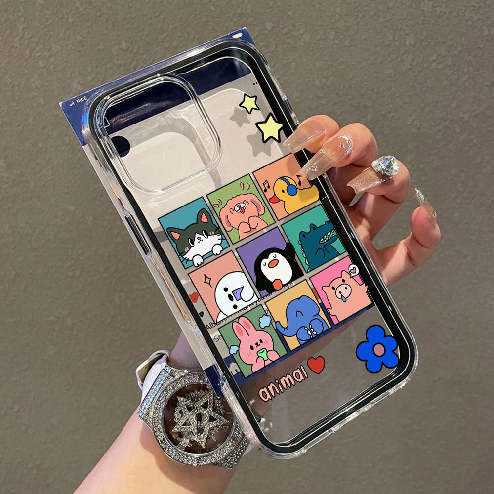 Painted Phone Case for iPhone 17 11 12 13 14 15 16 iPhone 17 12 13 14 15 16 Pro 17 12 13 14 15 16 Pro Max  High Quality Painted Animal Cute Phone Case
