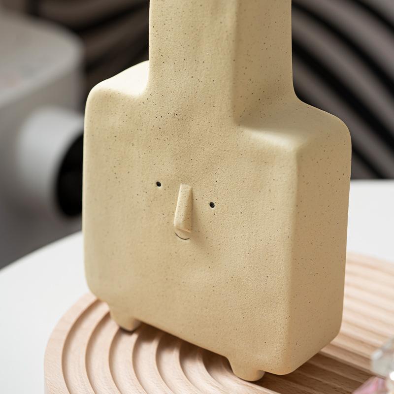 Creative Face Vase Ceramic Hydroponic Vase Flower Arrangement Home Decor Desktop Ornaments Garden Decoration