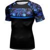 Red Plume Mens 3D Digital Printing Short Sleeve T-Shirt Outdoor Running Yoga Fitness Tight Shirt for Men