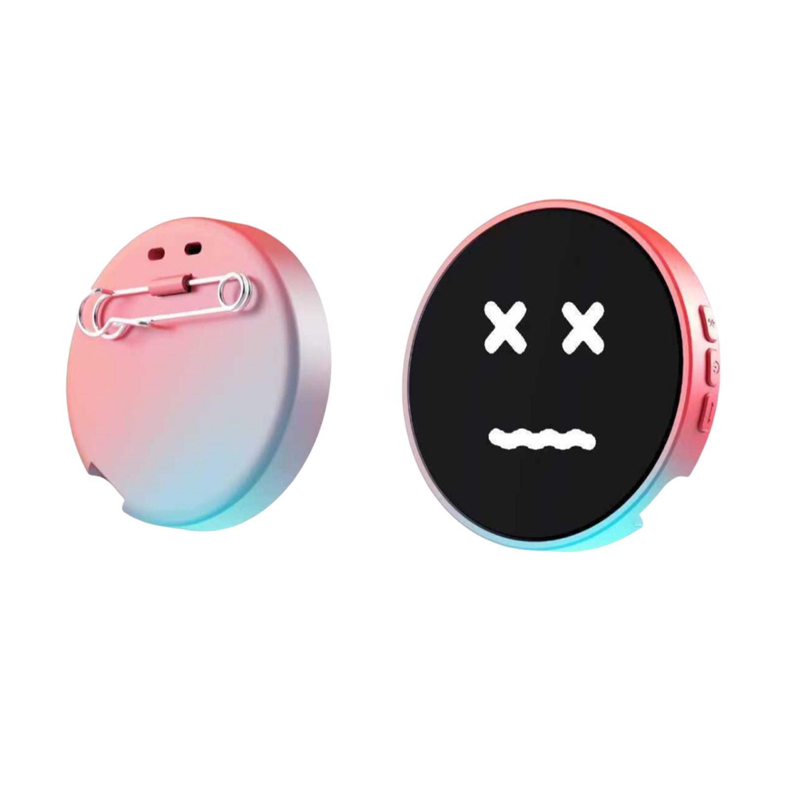 

BT5.4 1.85-inch IPS Electronic Anime E-Badge Gradient Color Dynamic Display GIF/3-Second Video with Exclusive APP Image Transfer розовый