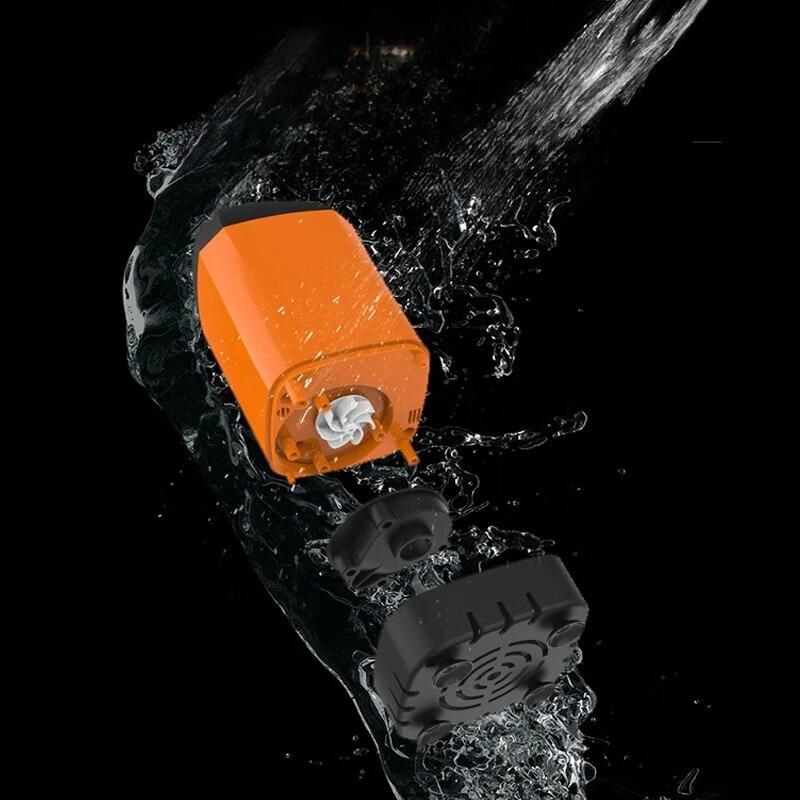 Outdoor Camping Shower IPX7 Waterproof Orange with Digital Display Portable Electric Shower Pump for Hiking Travel Pet Watering