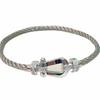 Fred Horseshoe Diamond-Set 18k Gold & Stainless Steel Bracelet - Luxurious Couple's Style for Men and Women, Large Size.