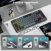 Redragon K681GB-PRO-DE Tri-mode Mechanical Keyboard, RGB Dragon Roar Switches, Hot-swappable, 4000mAh Battery, with Knob and Black/Gray Keycaps