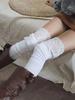 Lace Solid Color Jk Socks Patchwork Lace Calf Socks Ballet-style Mesh Long Stockings Spring and Summer Thin Knee-high Pile Socks