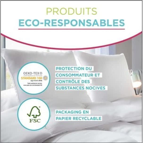 Couette - blanrêve - sérénité - tempérée 300g/m² - 240x220 - anti acarien - blanc