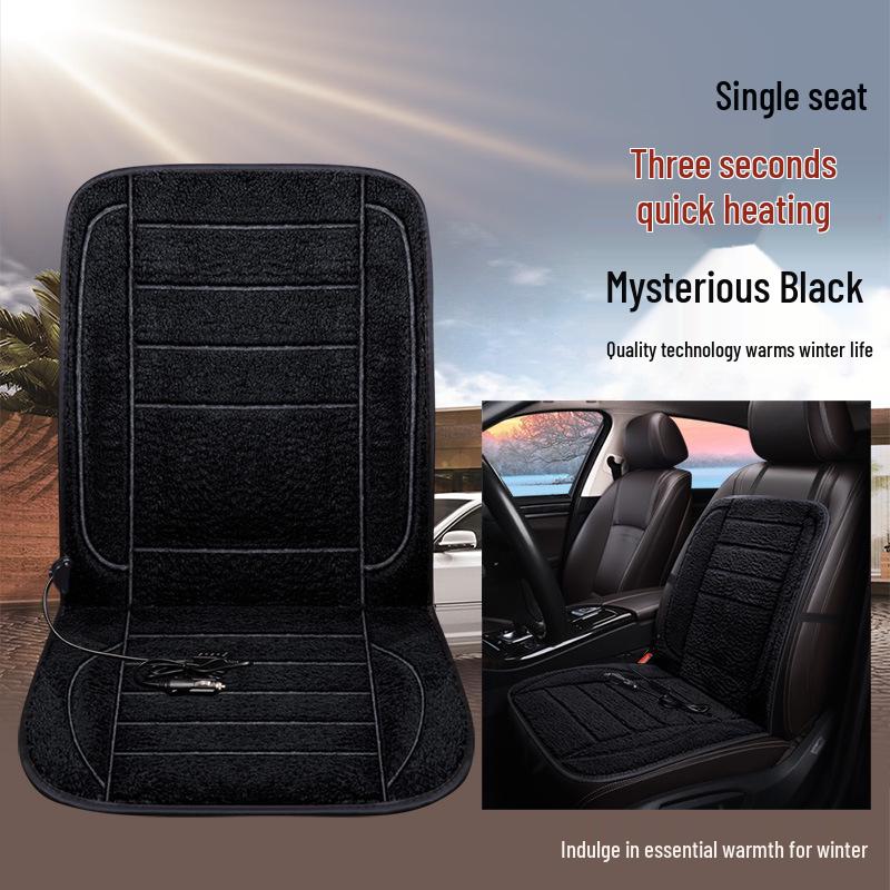 12V Plush Winter Electric Heated Car Seat Cushion