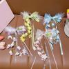 Sweet Bell Orchid Ribbon Barrettes Floral Designs Lolita Dress Hair Accessories  Party