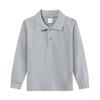 Kinder Langarm Baumwollhemd mit Kragen für Schuluniform T-Shirt