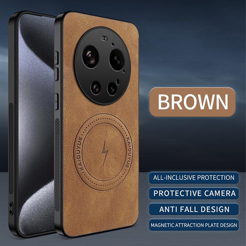For Xiaomi Mi 17 Ultra Case Luxury PU Leather Skin Magnetic Magsafe Protective Back Cover For Xiaomi Mi 17 Pro Max Phone Shell