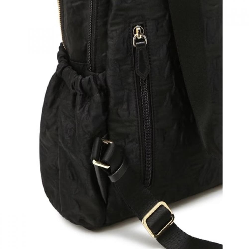 Daks Black Flower Pattern Fabric Backpack Dcba6f503bk