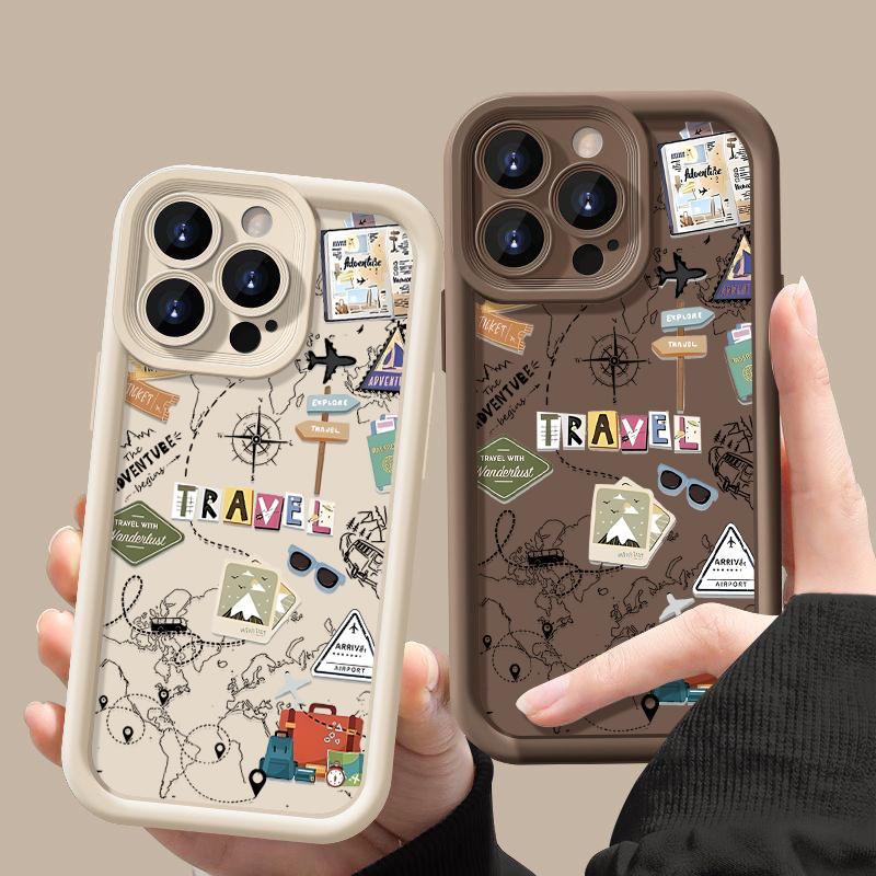 For iPhone 16 Pro Max 15 Pro 14 Plus 13 12 11 XS XR 8 7 Case Shell Signboard Print TPU Soft Shockproof Matte Phone Cover