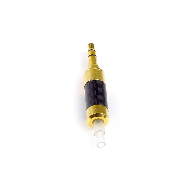3.5mm headphone soldered head 3 section phone headphone DIY accessories dual channel headphone plug gold plated audio plug