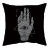 Black Party Halloween Ghost Skull Pumpkin Decorative Cushion Cover Polyester Throw Pillow Cover Pillow Case 45X45Cm