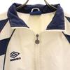 Umbro 90s Old Windbreaker M White Jacket Mesh Lining Men's Used