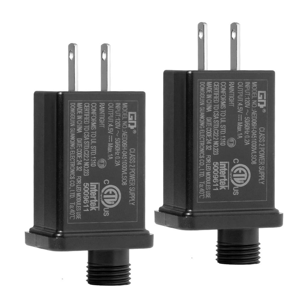 4.5V 1A Class 2 Power Supply LED Transformer, LED Controller IP44 Low Voltage Transformer US Plug for Christmas Light, Halloween String Light