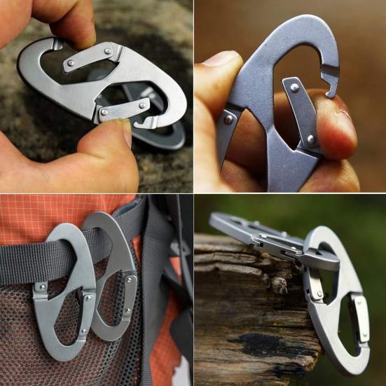 4Pcs Carabiner Clip Key Chain Clip Hook Rustproof Corrosion Resistant Latch Hooks