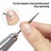3pcs Nail Tungsten Steel Drill Bits Set Manicure Grinding Heads 2 In 1 Dual Head Nail Drill Bits for Home Nail Salon