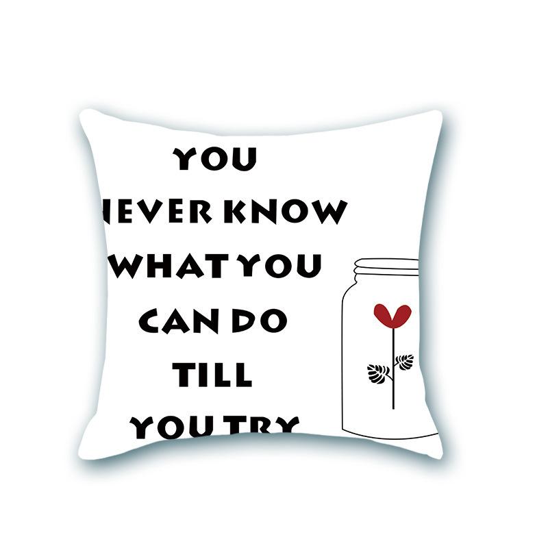 Nordic Alphabet Model Room Sofa Pillow Cushion Office Waist Pillow Home Alphabet Pillow Set