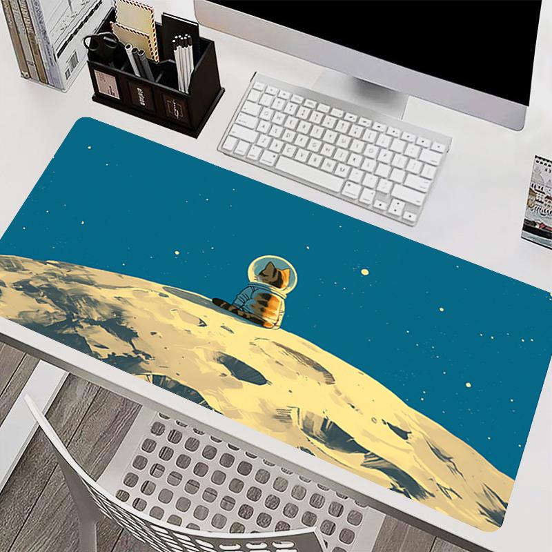 Outer Space Astronauts Large Mouse Pad Gaming Laptop Keyboard Mat carpet Natural Rubber Computer Mousepad Game Extended Desk Mat