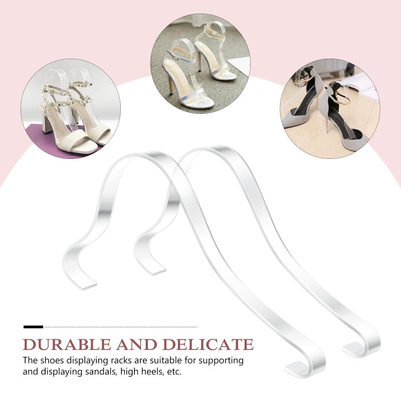 10 Pcs Shoe Acrylic Racks Woman House Slippers for Men Heels Plastic Shoes Support