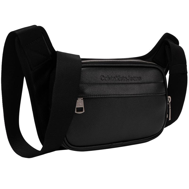 New CALVIN KLEIN Synthetic Material Shoulder Bag, Crossbody Bag Men's Black HH3824-001