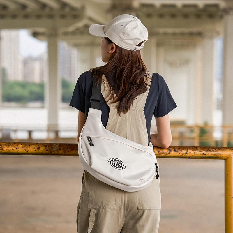 New Dickies Polyester Shoulder Bag, Crossbody Bag Regular Unisex Black/Light Khaki DK-C055