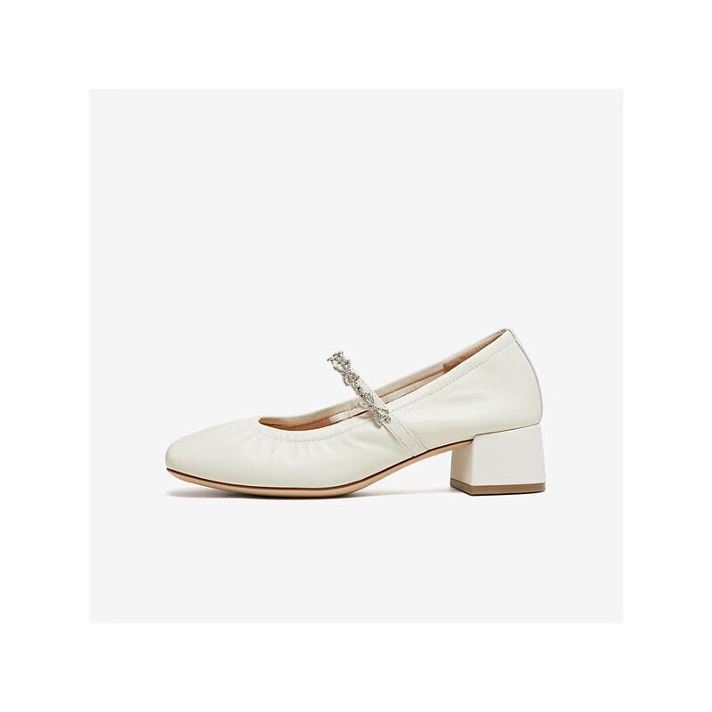 TATA Women's Sheepskin Mary Jane Casual Flats
