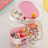 Dustproof Eye Shadow Storage Box Plastic Earrings Ring Box Rotatable Makeup Brush Holder  Vanity