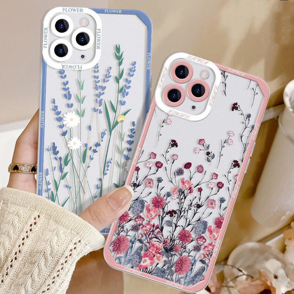 Flower Case for Xiaomi Redmi Note 13 14 Pro 5G 12 14 4G 10 11 12 13 14 Pro Plus 5G 11S 12S Transparent Thin Silicone Soft Cover