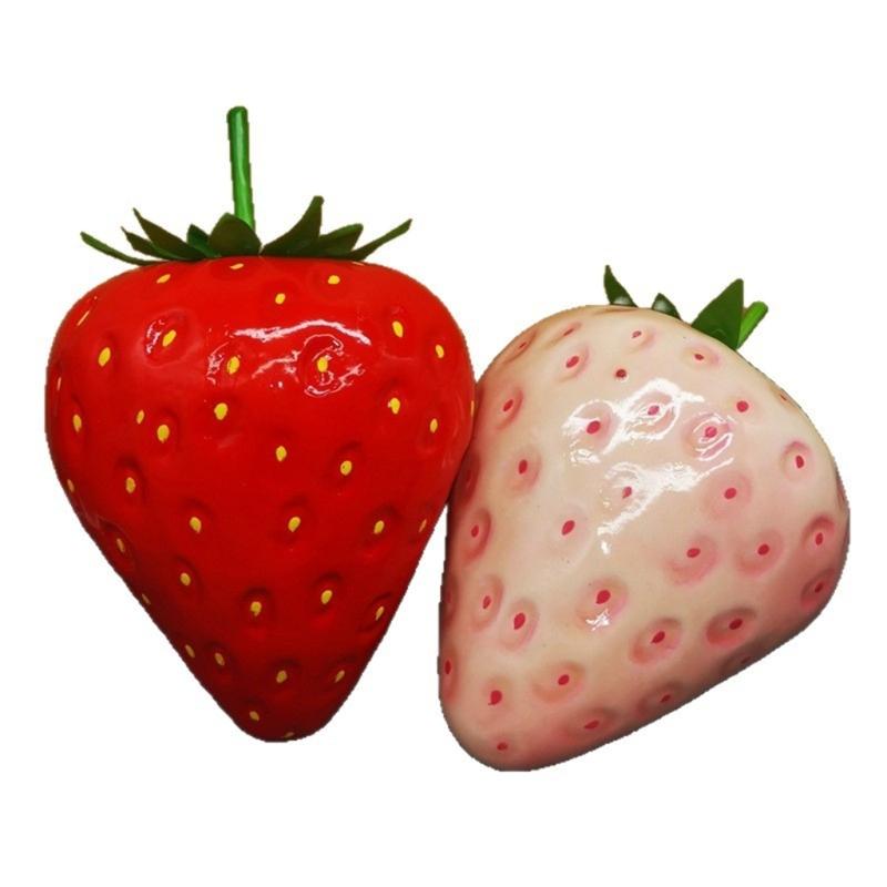 Artificial Strawberry Fruit Decoration Crafted From Solid Materials Ideal For Festival Event Creative Displays And Household Styling Portable