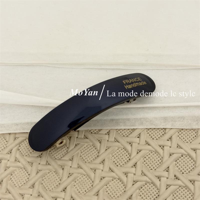Korean Style Gold Label Acetate Baguette Barrette - Versatile & Cute Hair Clip